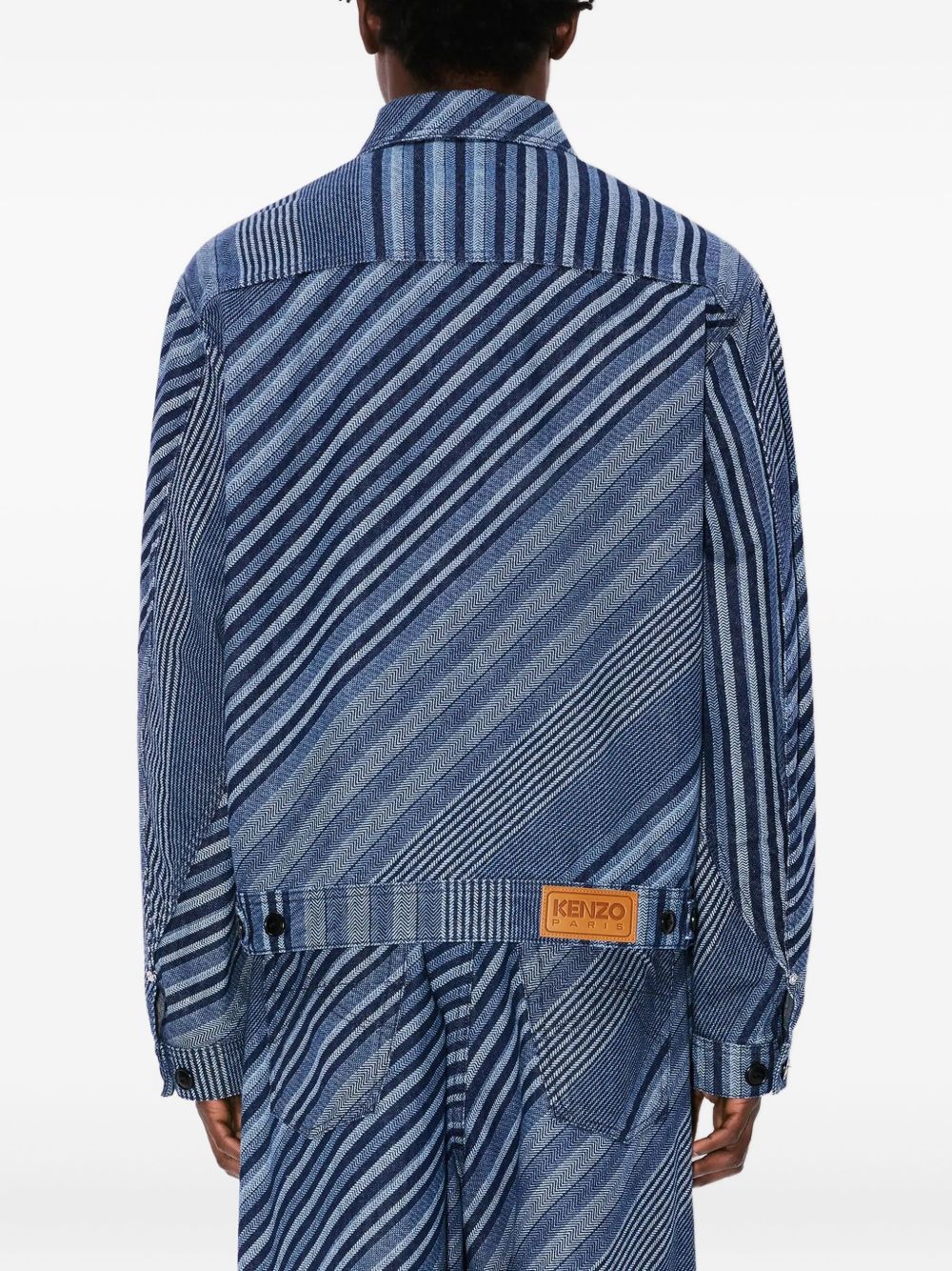 Diagonal Stripe cotton jacket
