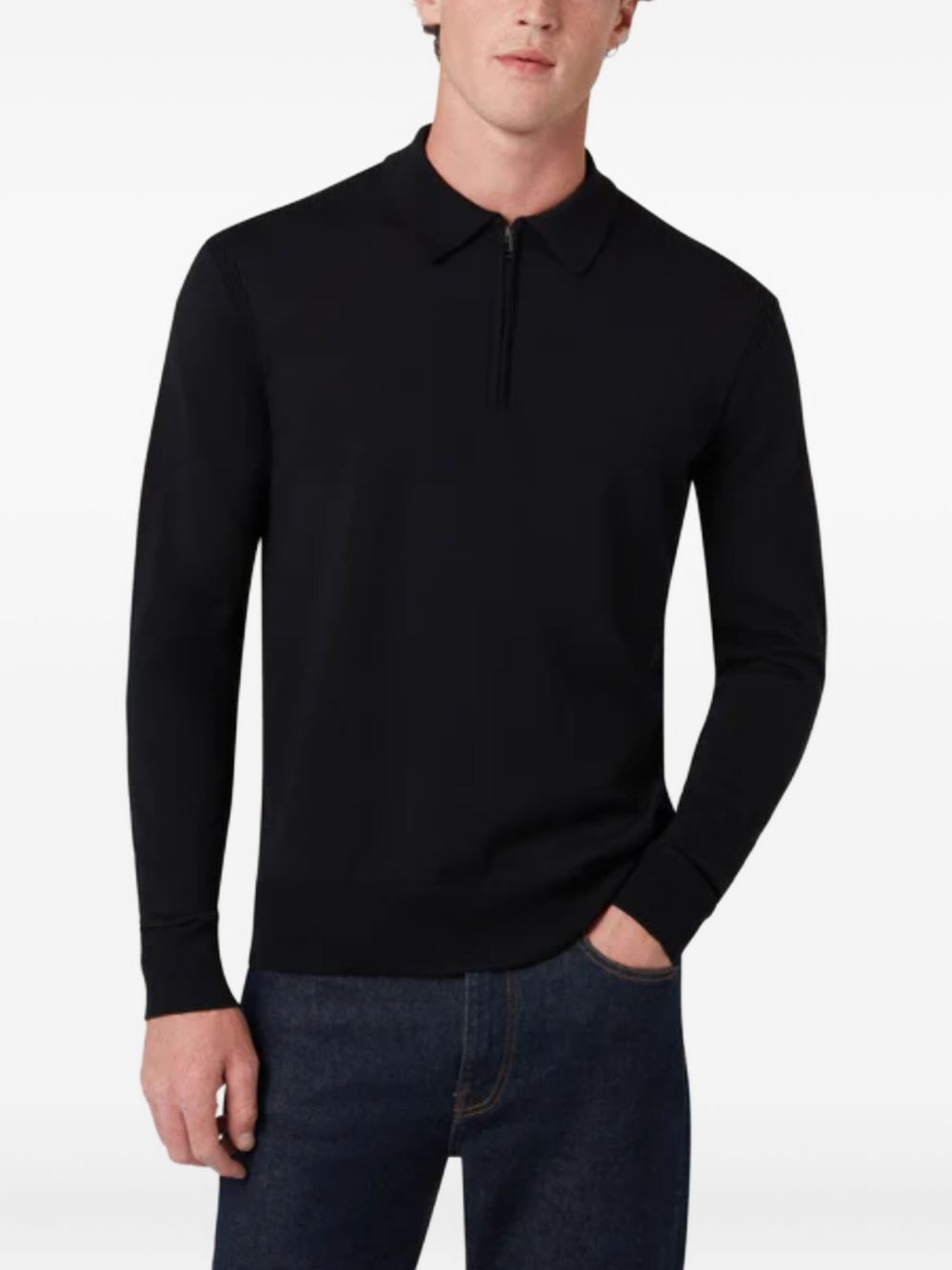 Kyle half-zip long-sleeve polo shirt