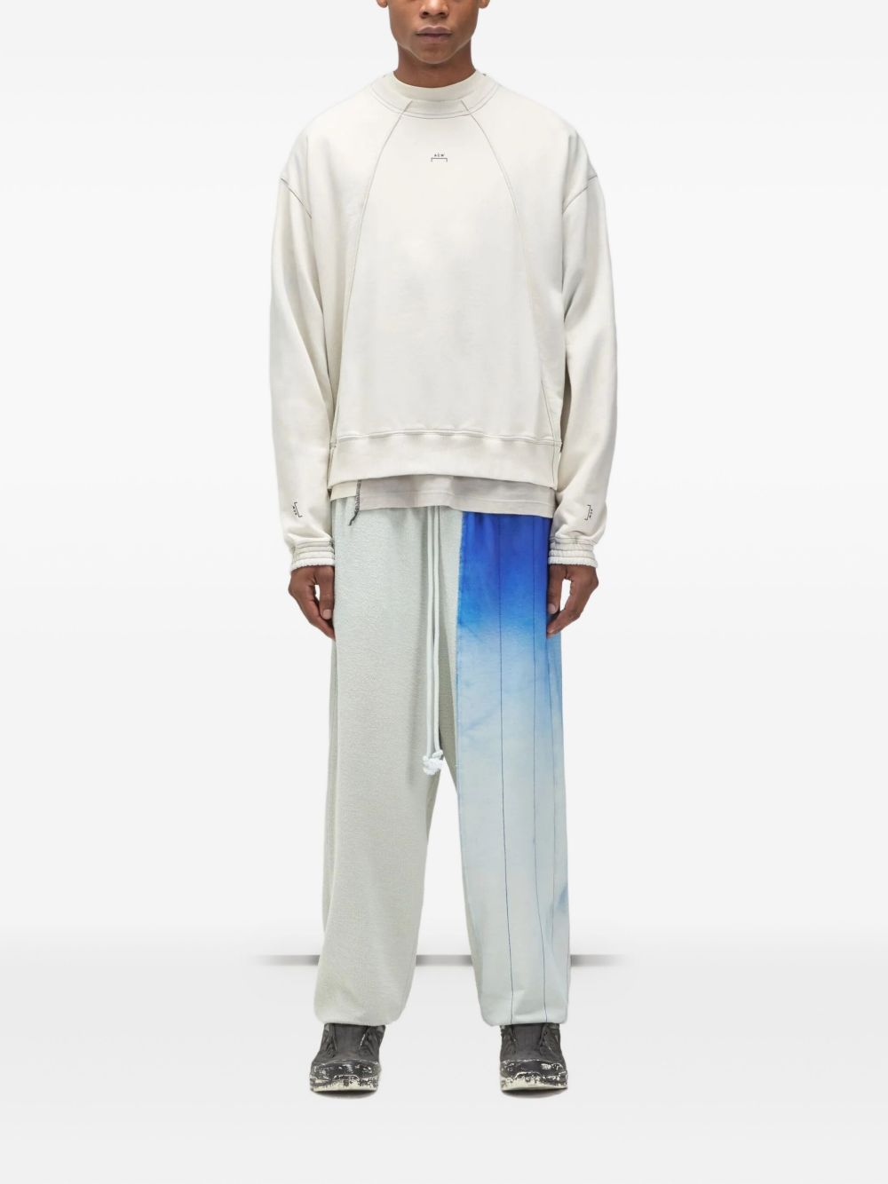 panelled cotton sweatshirt