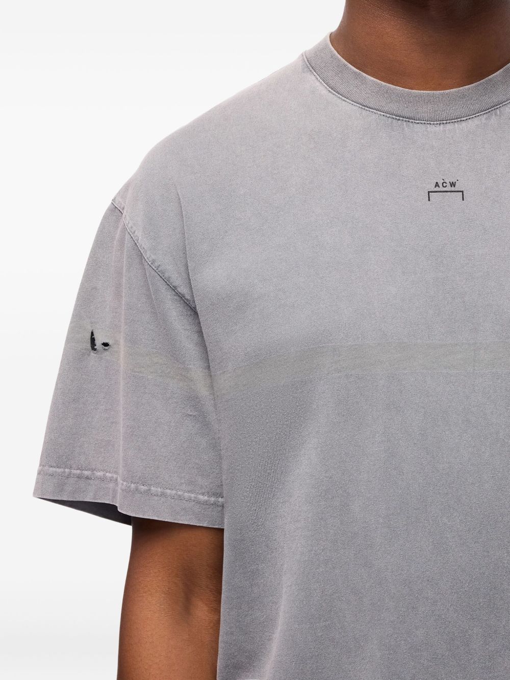 distressed cotton T-shirt