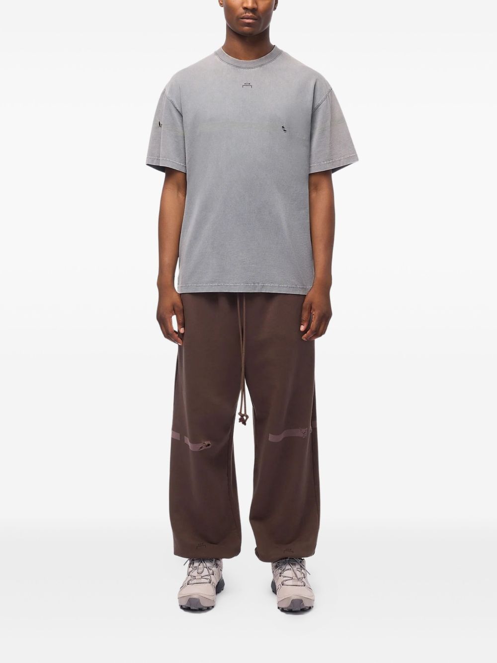 distressed cotton T-shirt