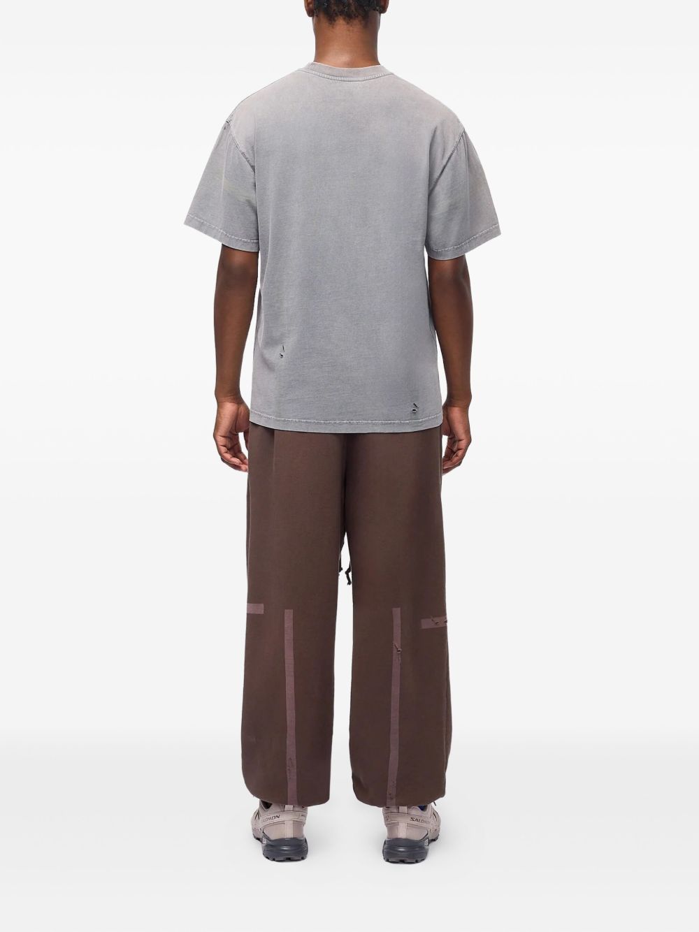 distressed cotton T-shirt