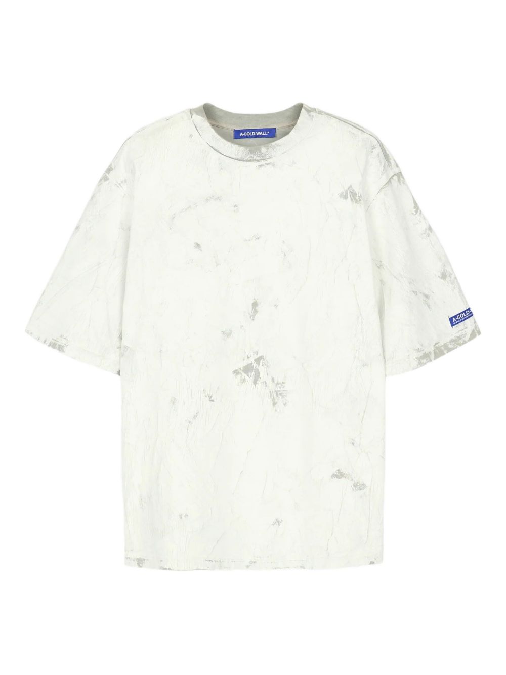 marble-effect cotton T-shirt