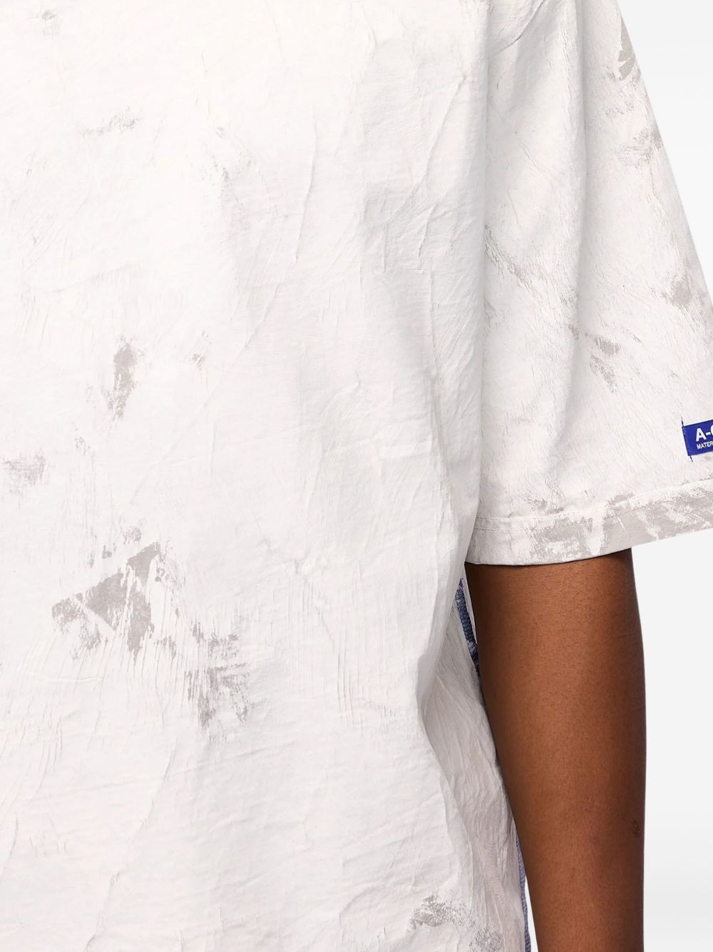 marble-effect cotton T-shirt