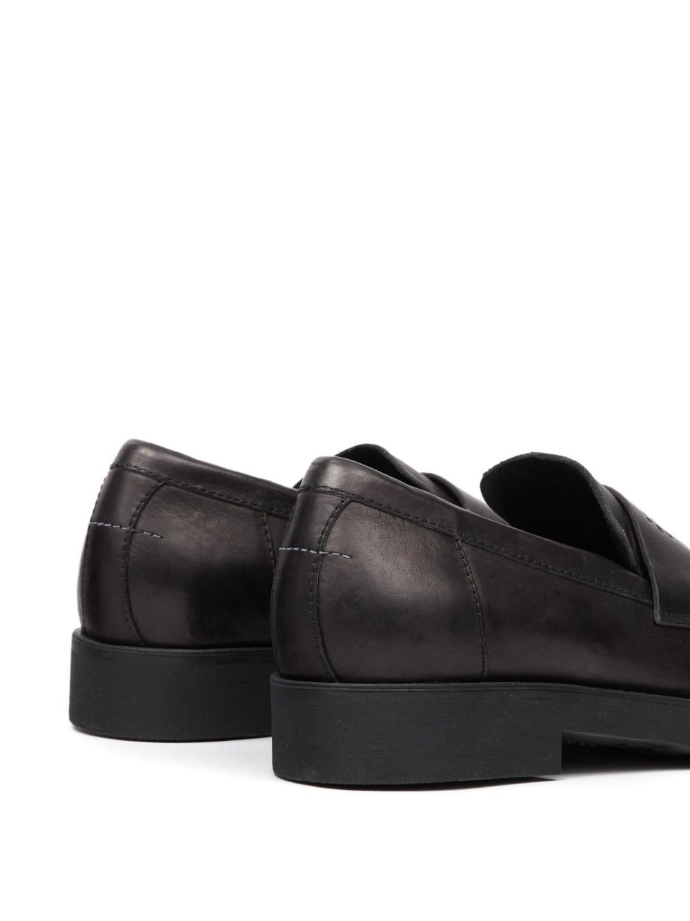 debossed-logo loafers