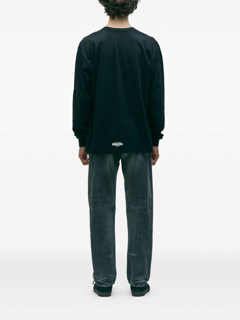 washed-effect five-pocket jeans