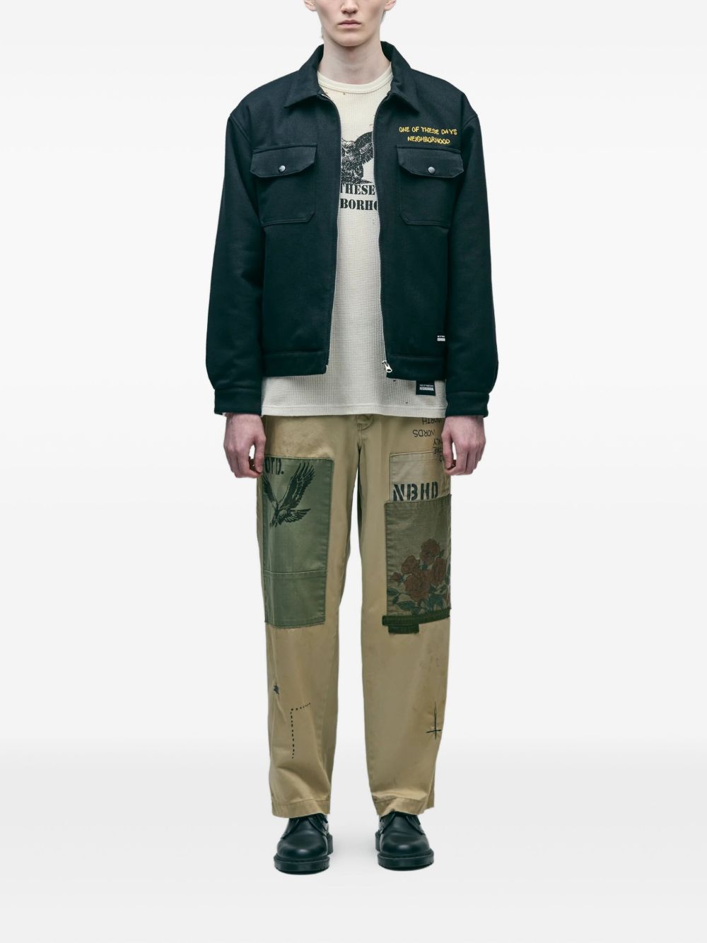 logo-detail zip-up jacket