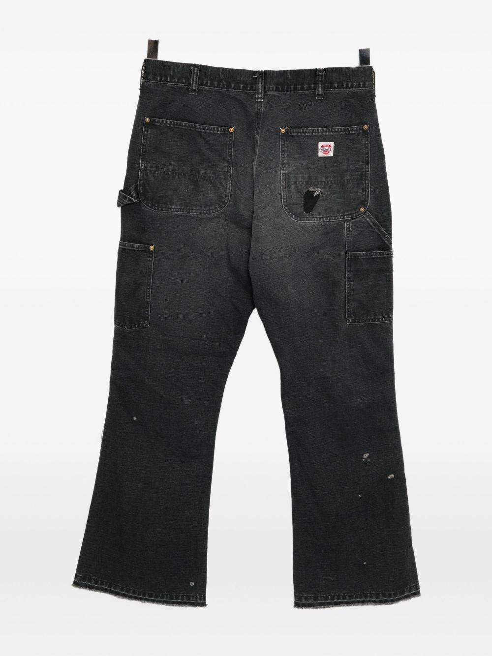patchwork bootcut jeans