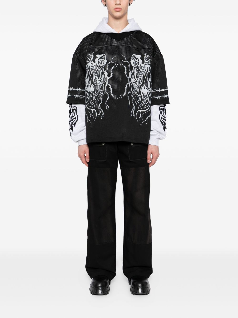 graphic-print hoodie