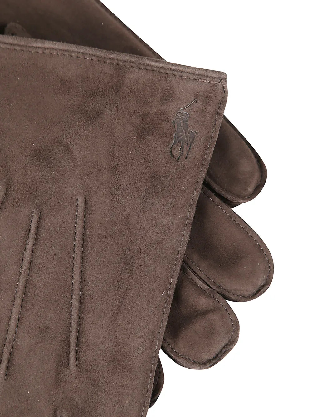 topstitch logo-print gloves