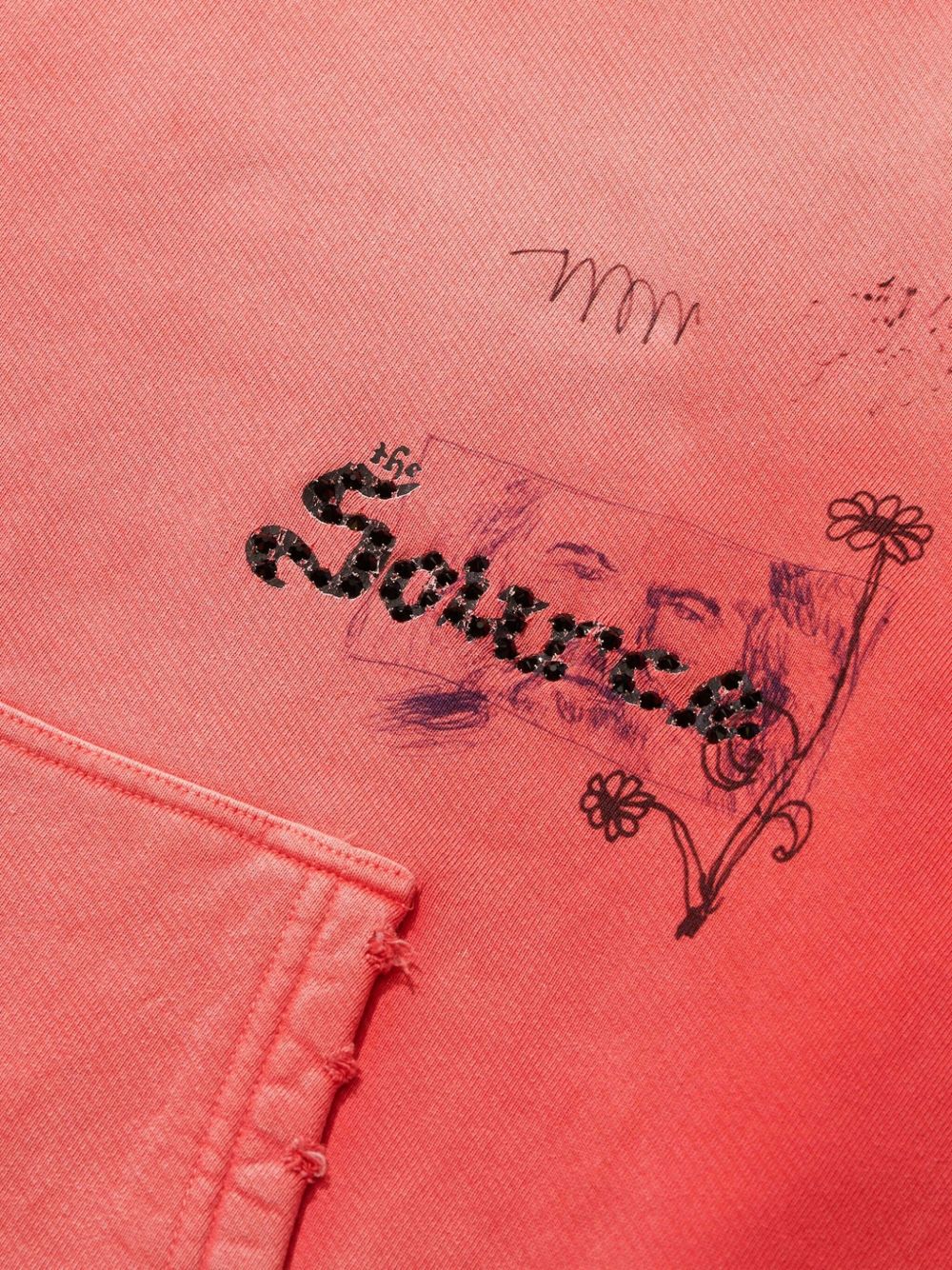 distressed graphic hoodie