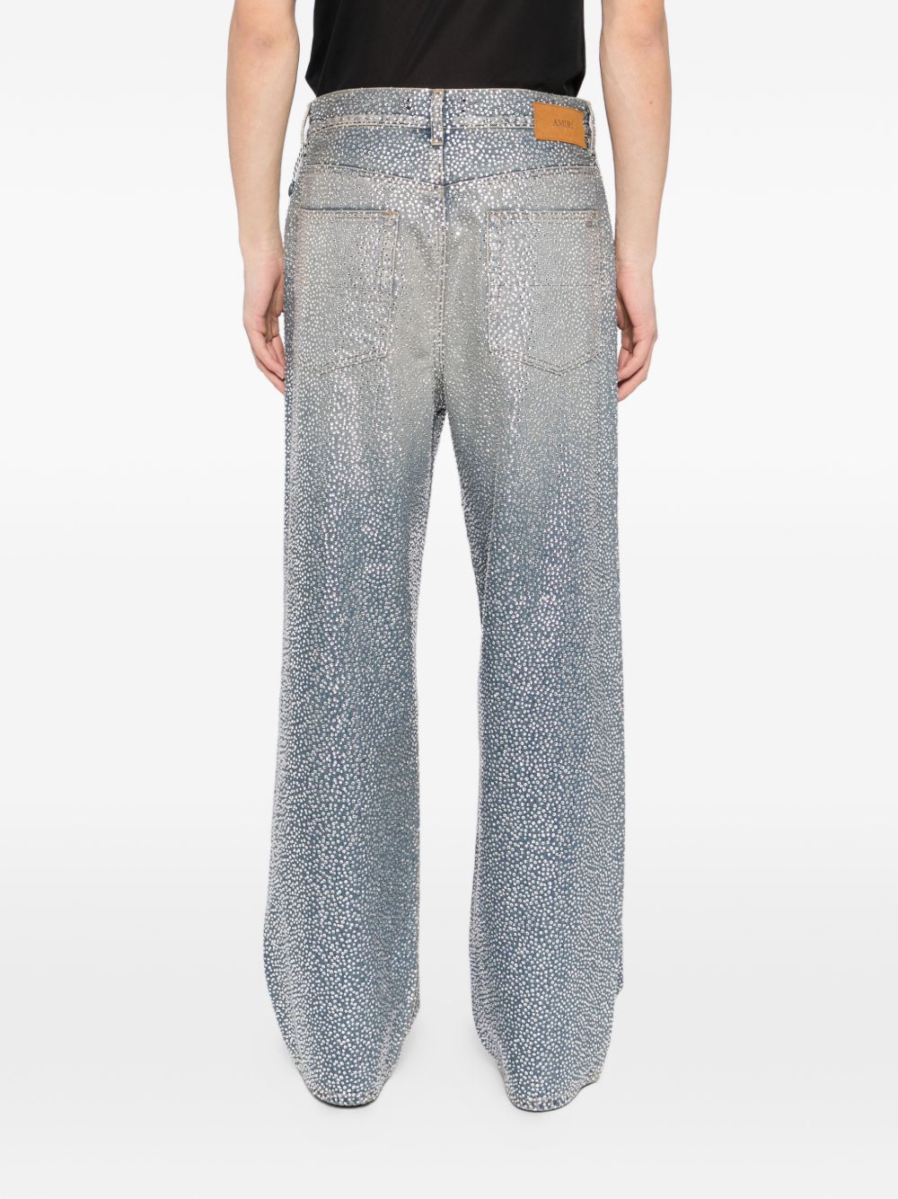 embellished straight-leg jeans