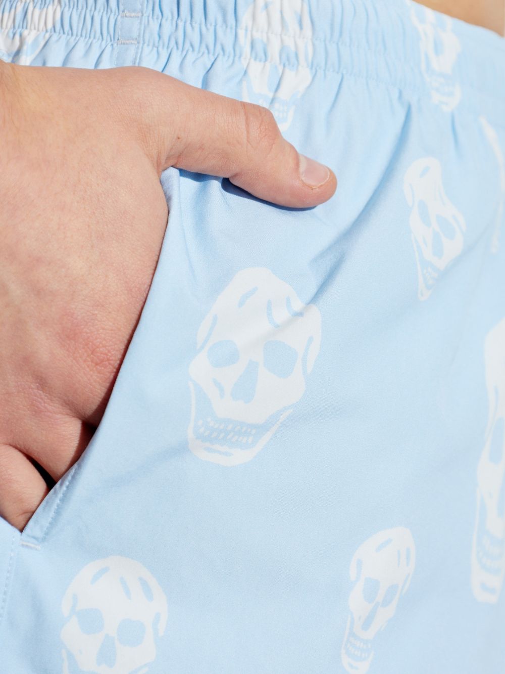 skull print swim shorts