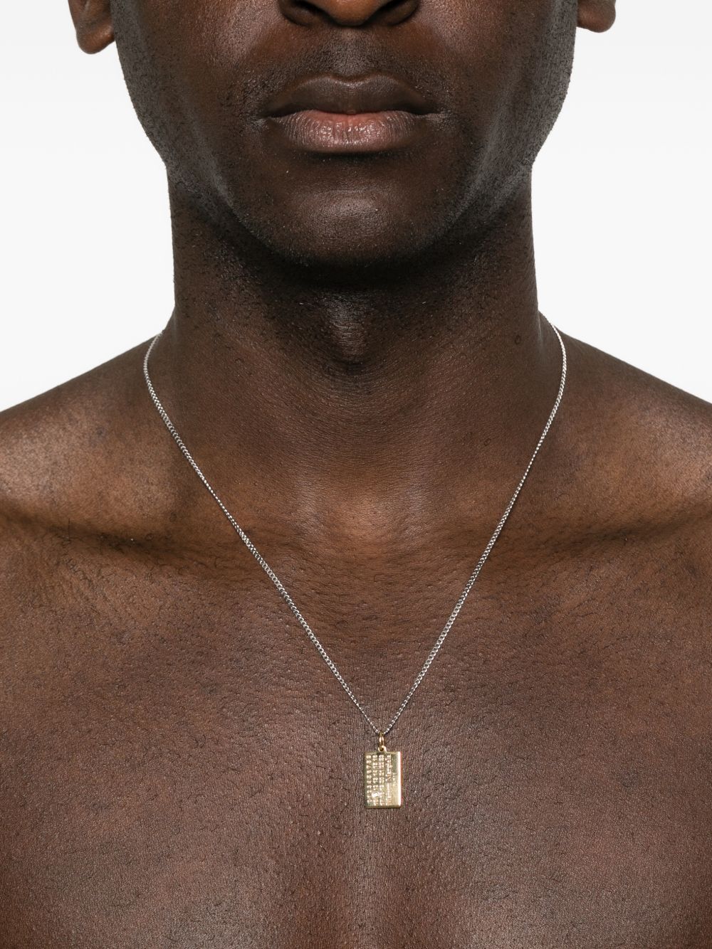 numeric-logo-pendant necklace