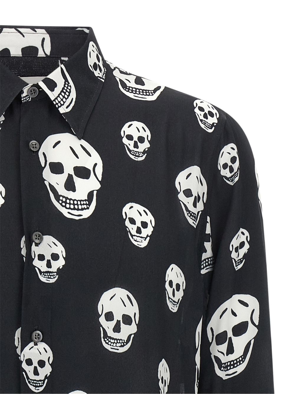 skull-print shirt
