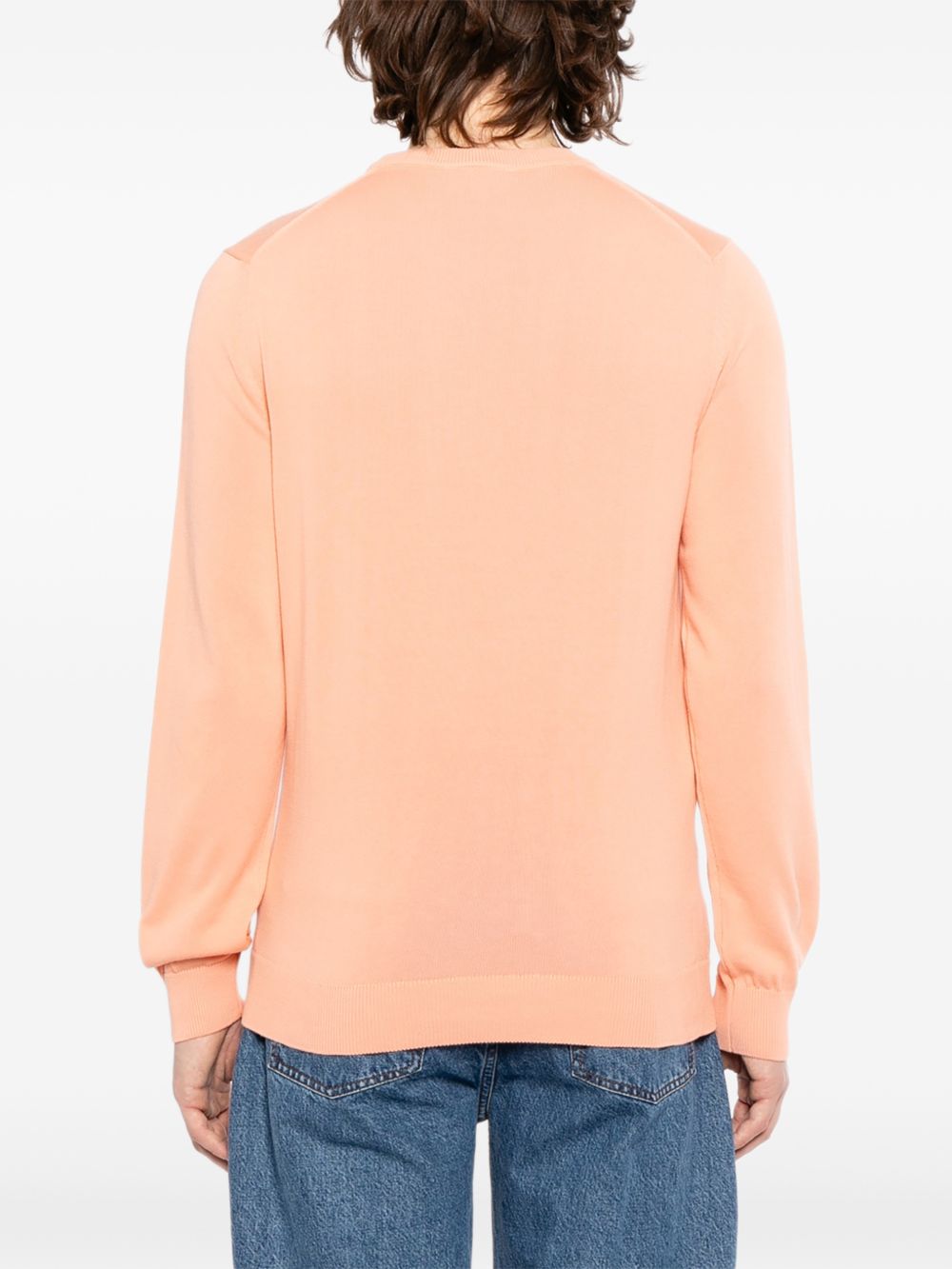 logo-patched crew-neck sweater