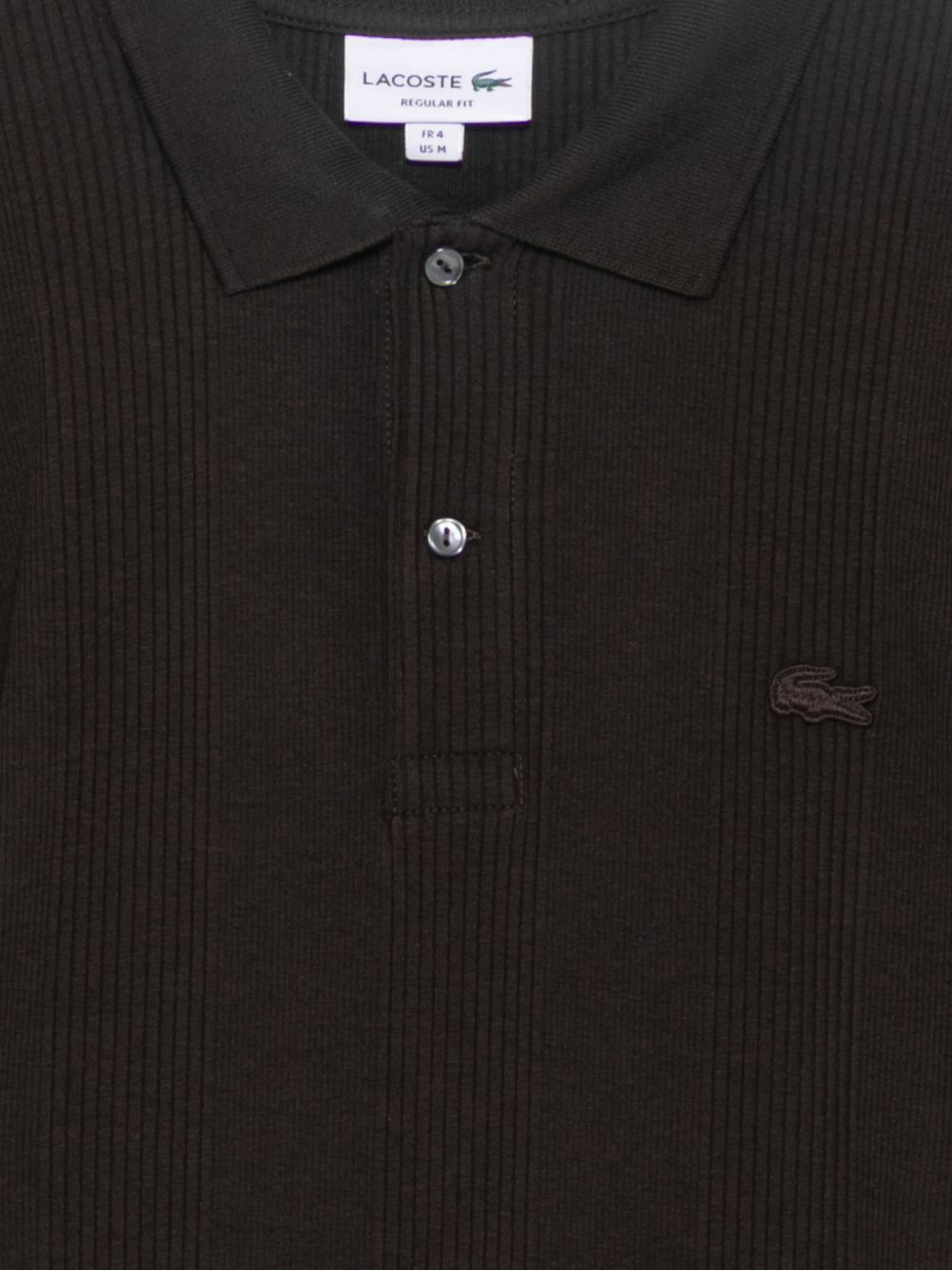 ribbed logo polo shirt