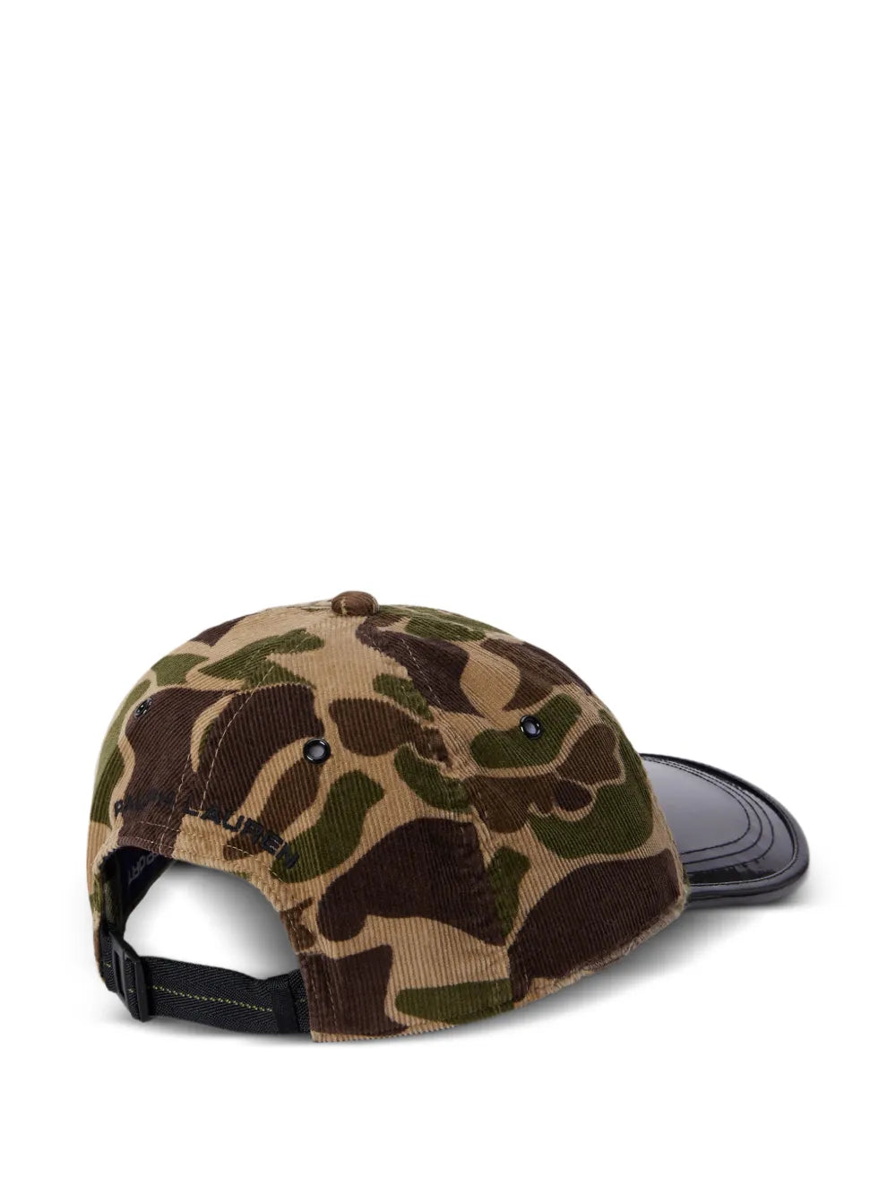 camouflage-print corduroy cap