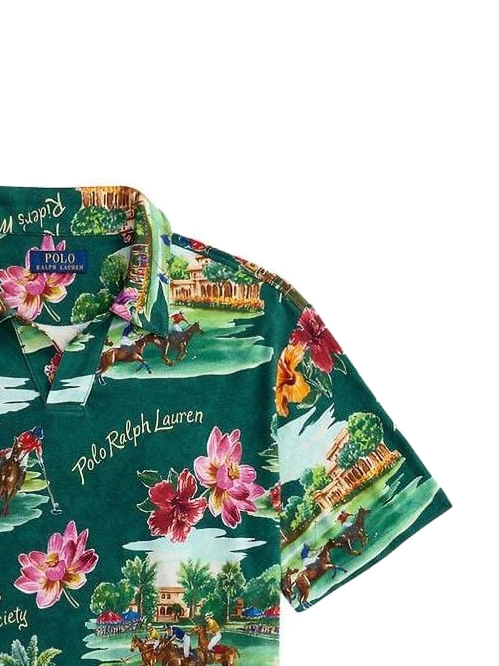 floral print polo shirt