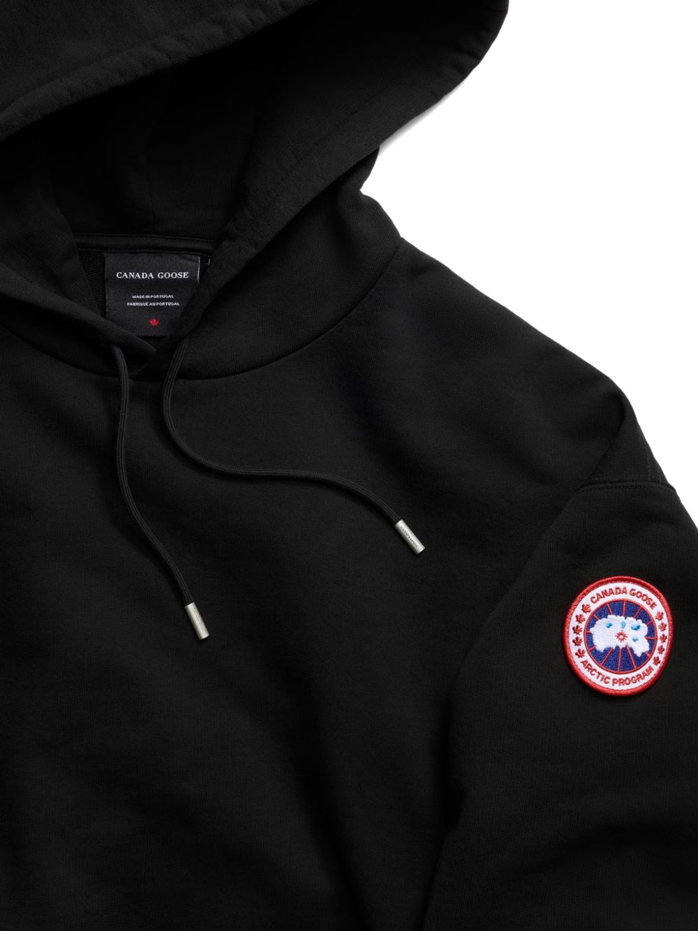 logo-patch drawstring hoodie