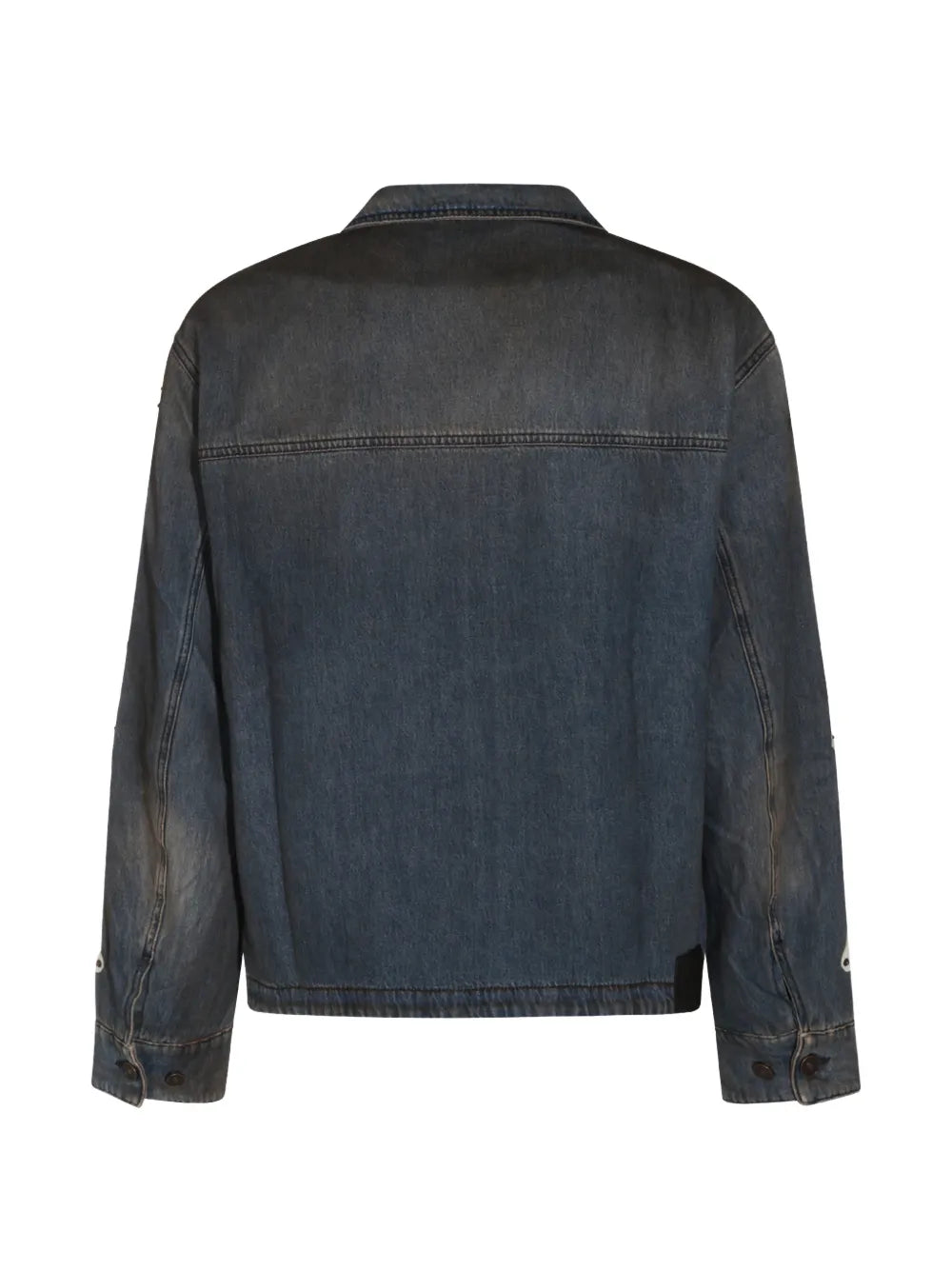 Skels leather-patch denim jacket