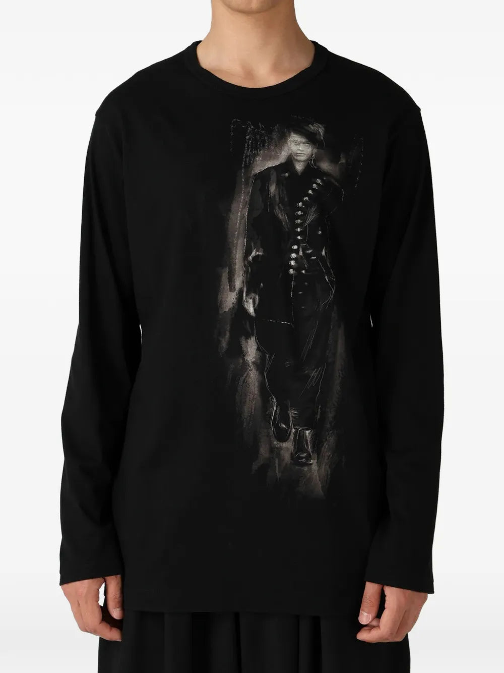 Graphic-Print Long-Sleeved T-Shirt