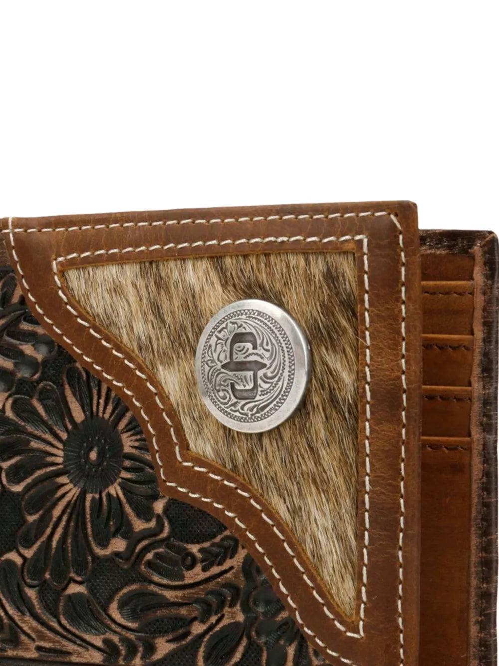 floral-tooled wallet