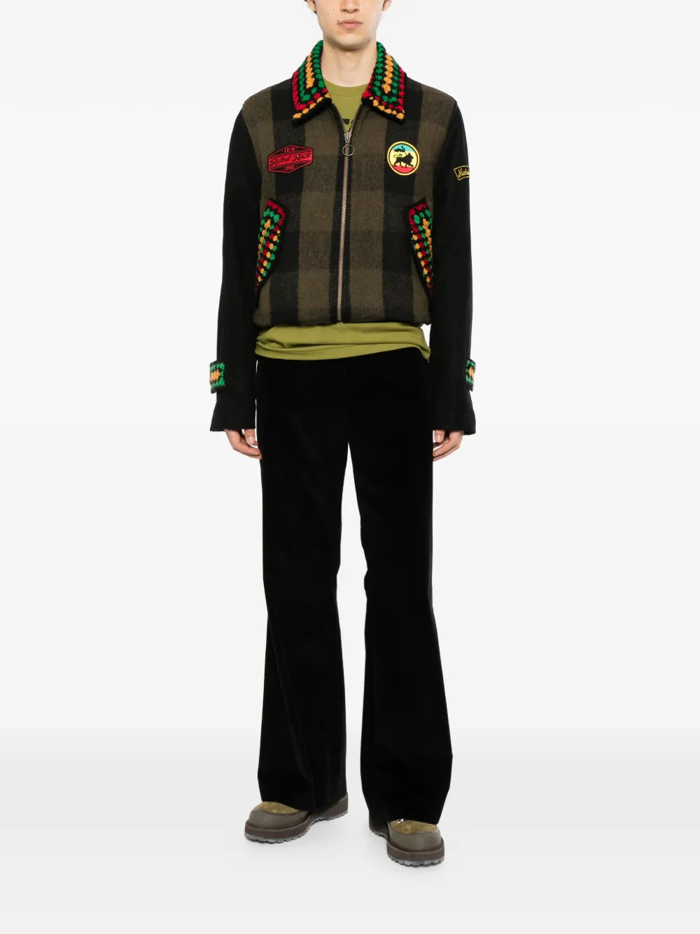 logo-embroidered jacket