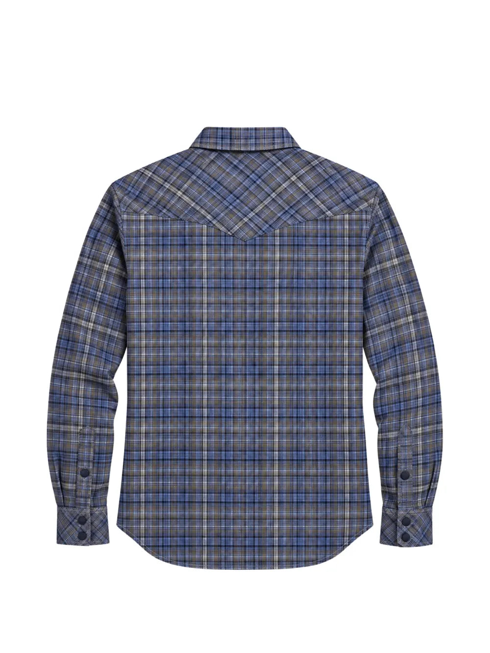 plaid-check cotton shirt