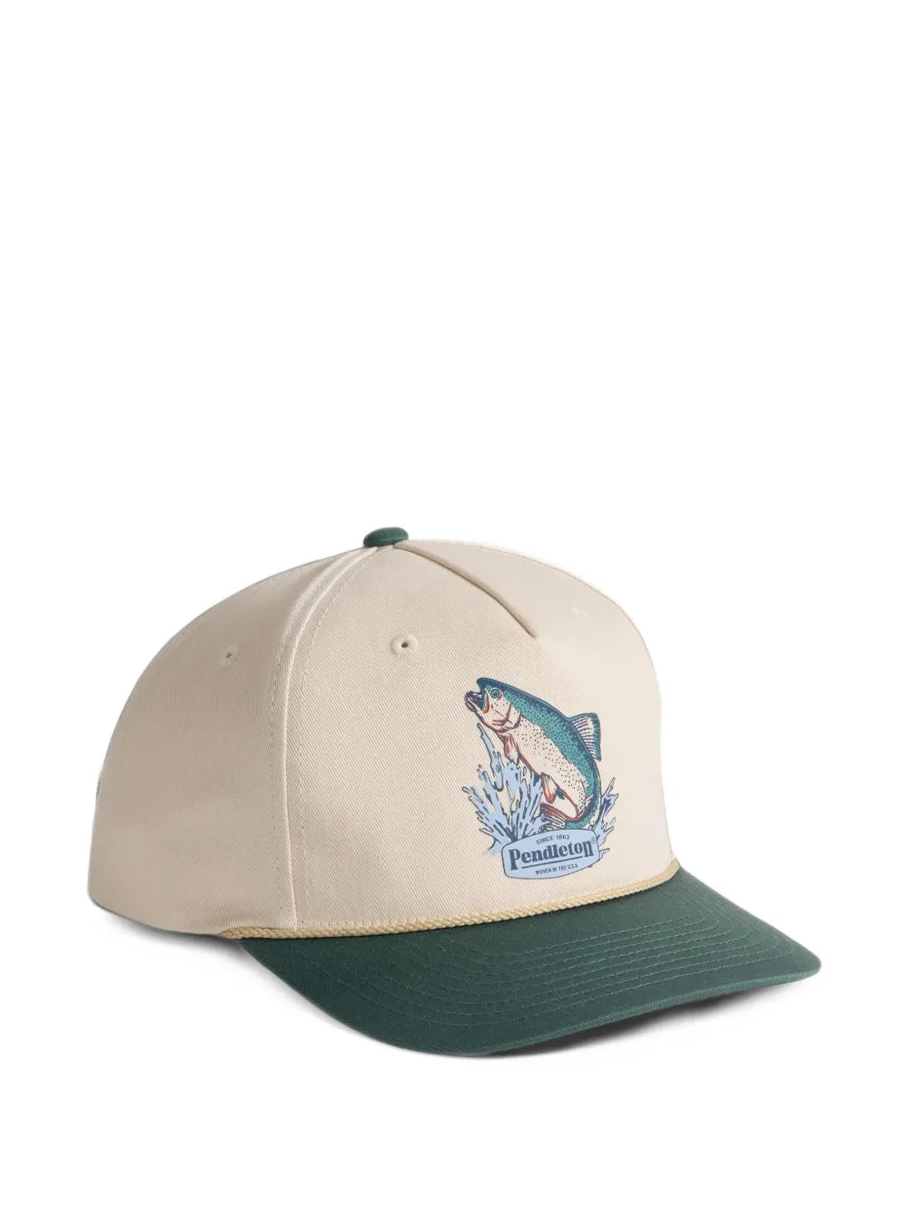 Salmon graphic-print baseball cap
