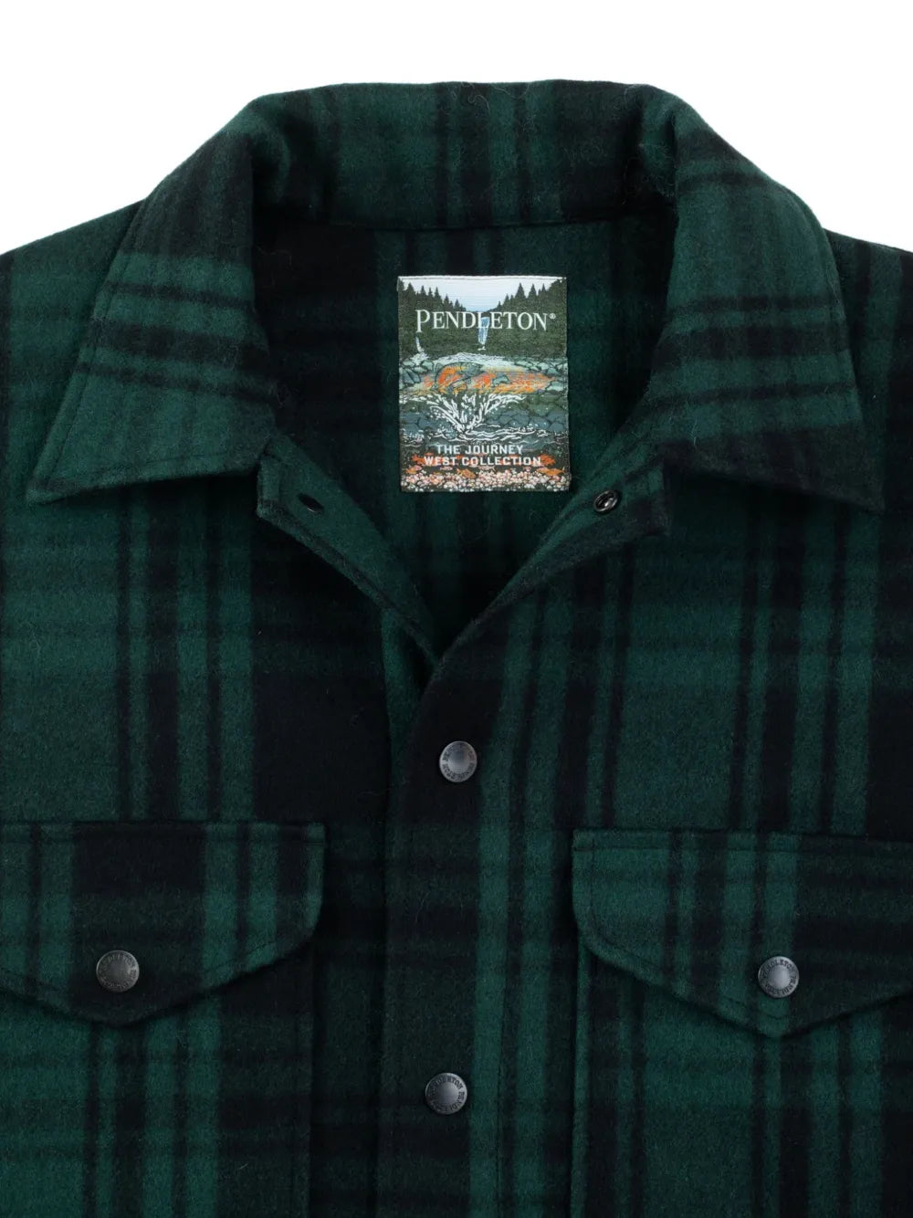 Mackinaw plaid-pattern wool jacket