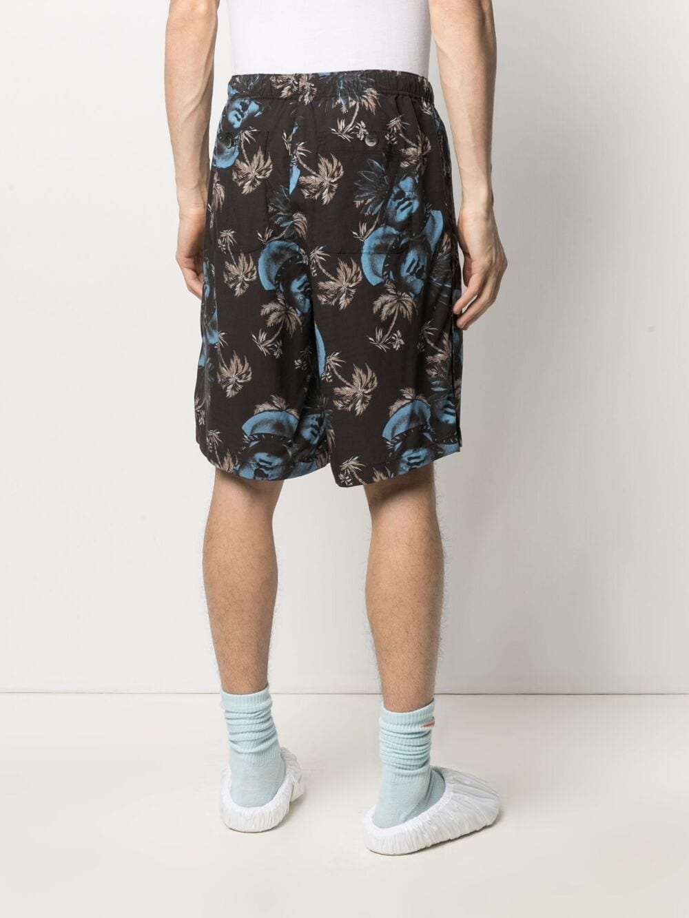 Rose-Print Bermuda Shorts