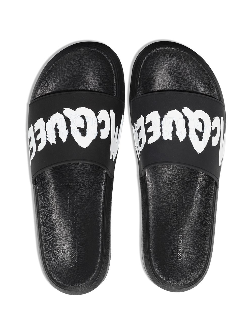 Graffiti-Logo Slip-On Slides