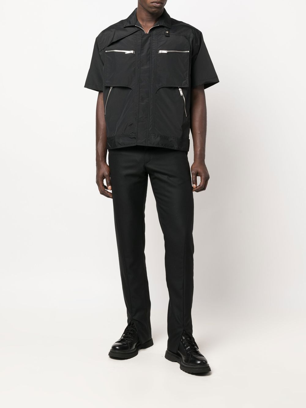 Hook-Embellished Straight Chinos