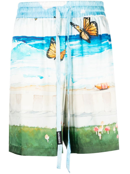 Butterfly Beach Silk Shorts