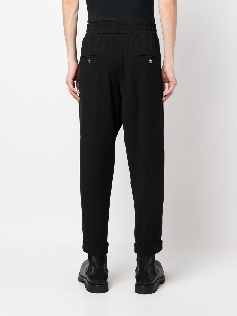 Drop-Crotch Cropped Trousers