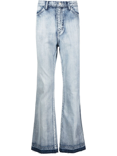 Acid-Wash Straight-Leg Jeans