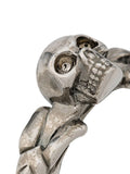 Skull-Detail Braided Ring