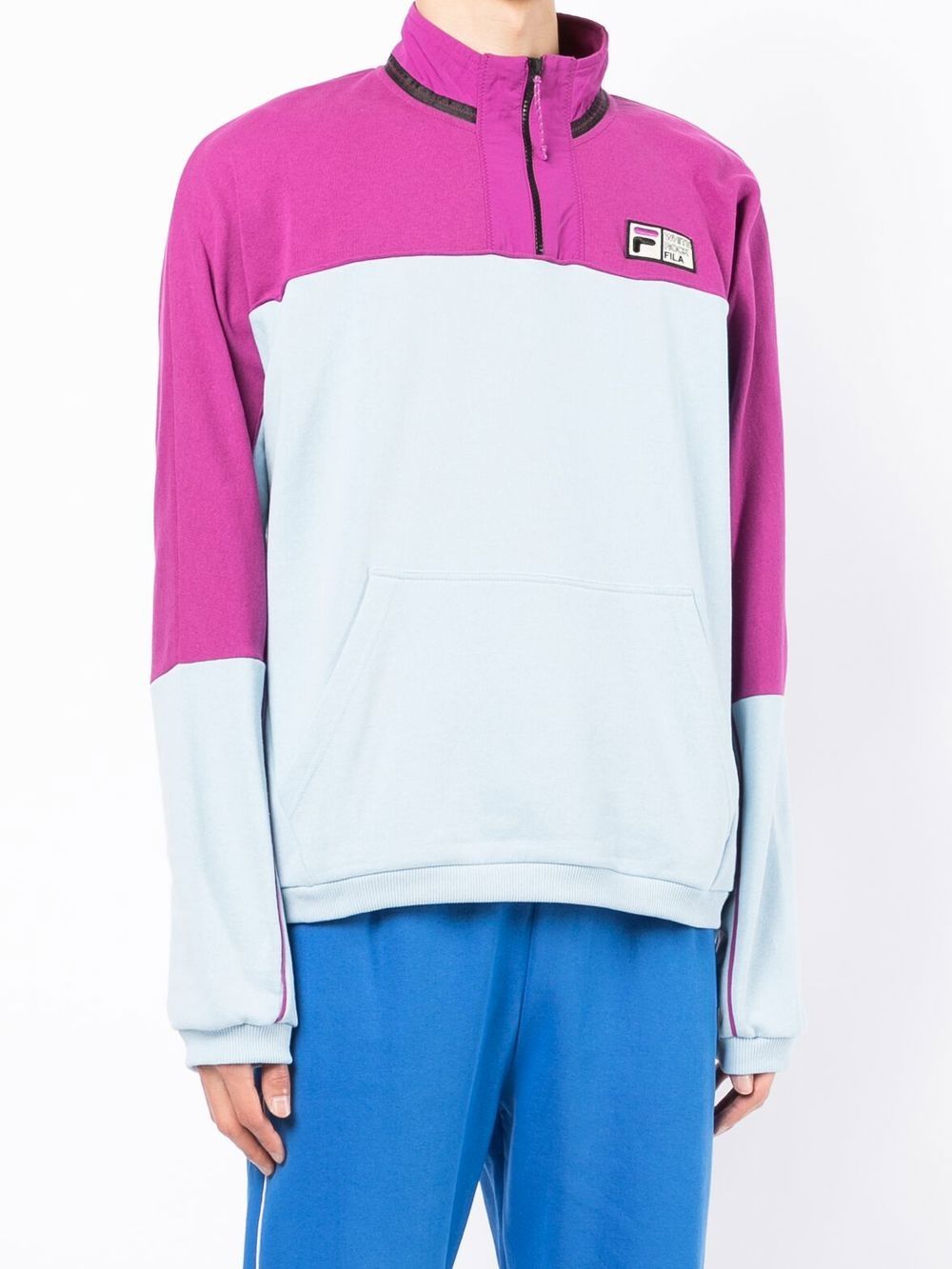 Logo-Patch Half-Zip Sweater