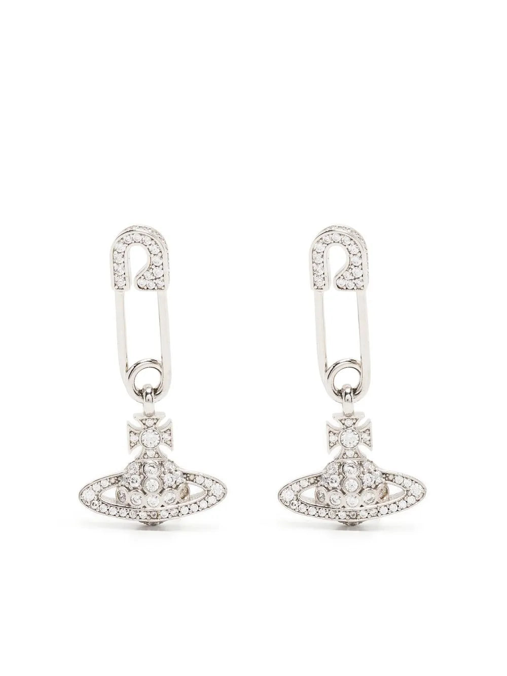 safety pin detail earrings