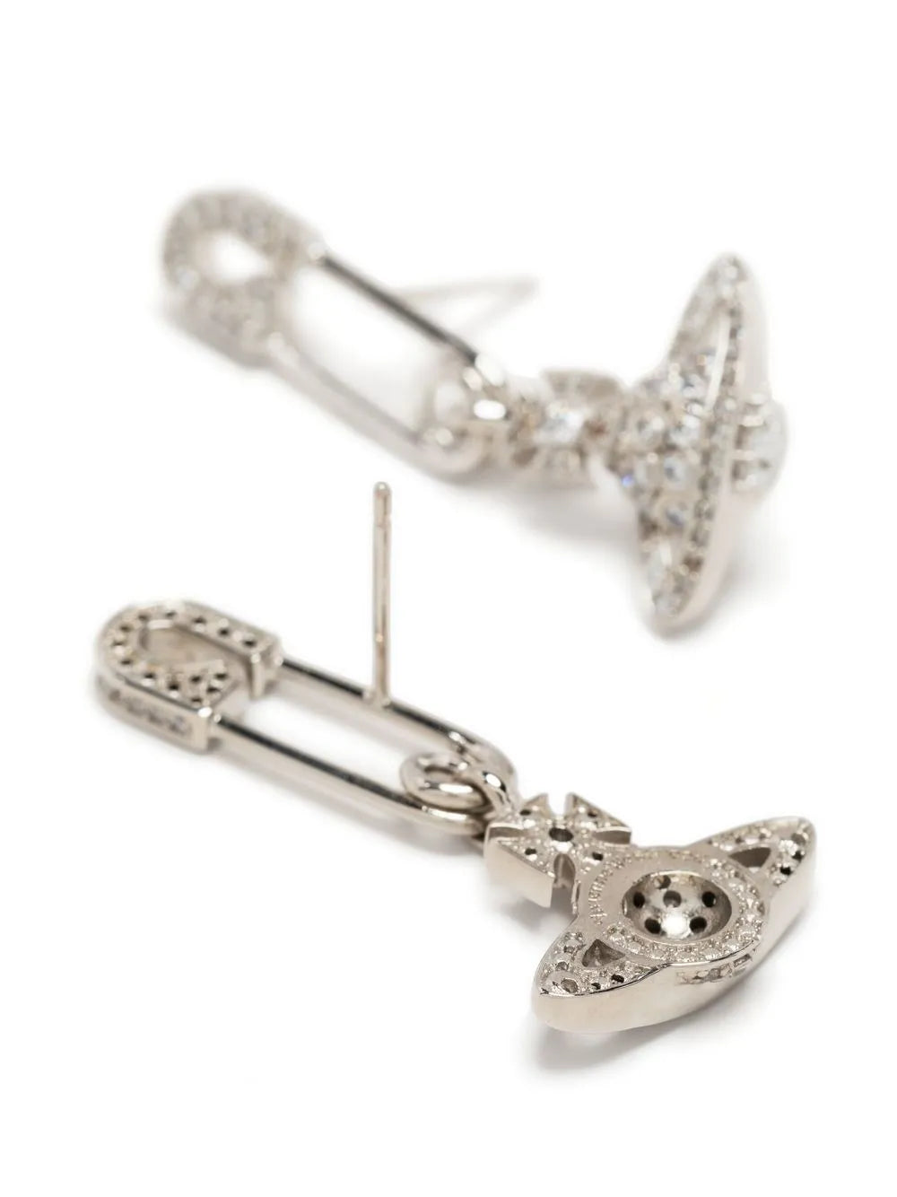 safety pin detail earrings