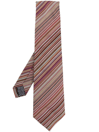 Diagonal-Stripe Silk Tie
