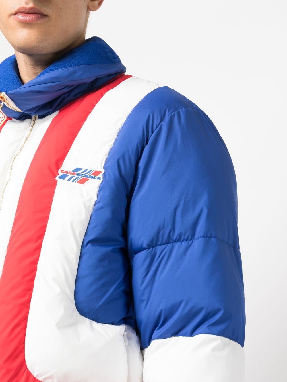 Colour-Block Puffer Jacket