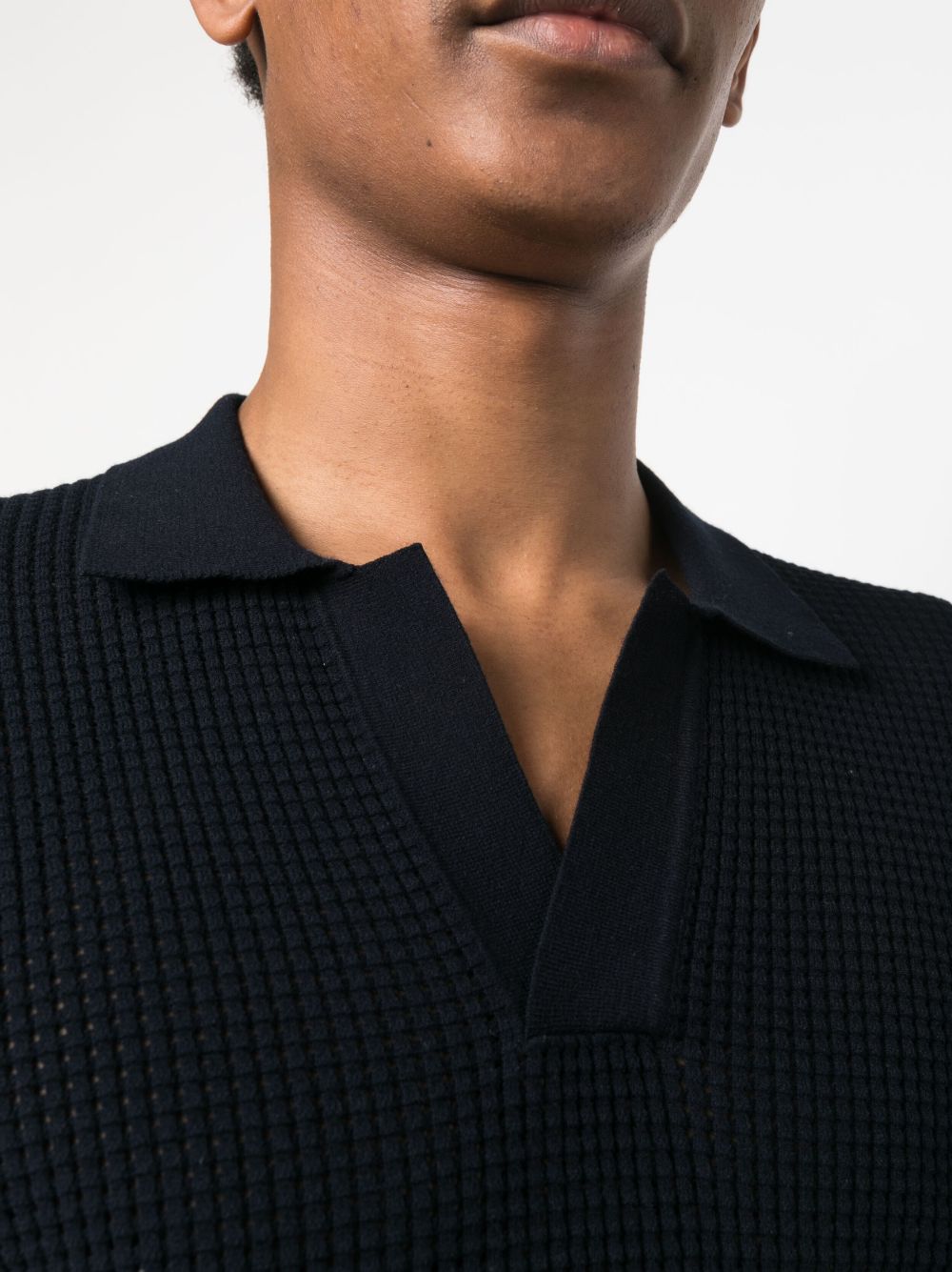 V-neck polo shirt