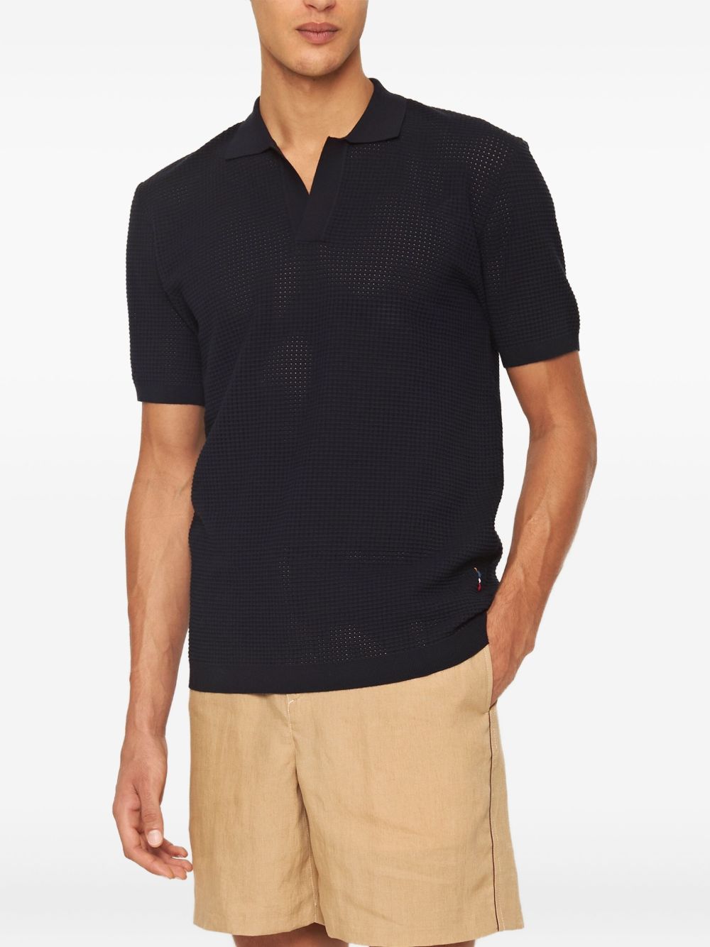 V-neck polo shirt