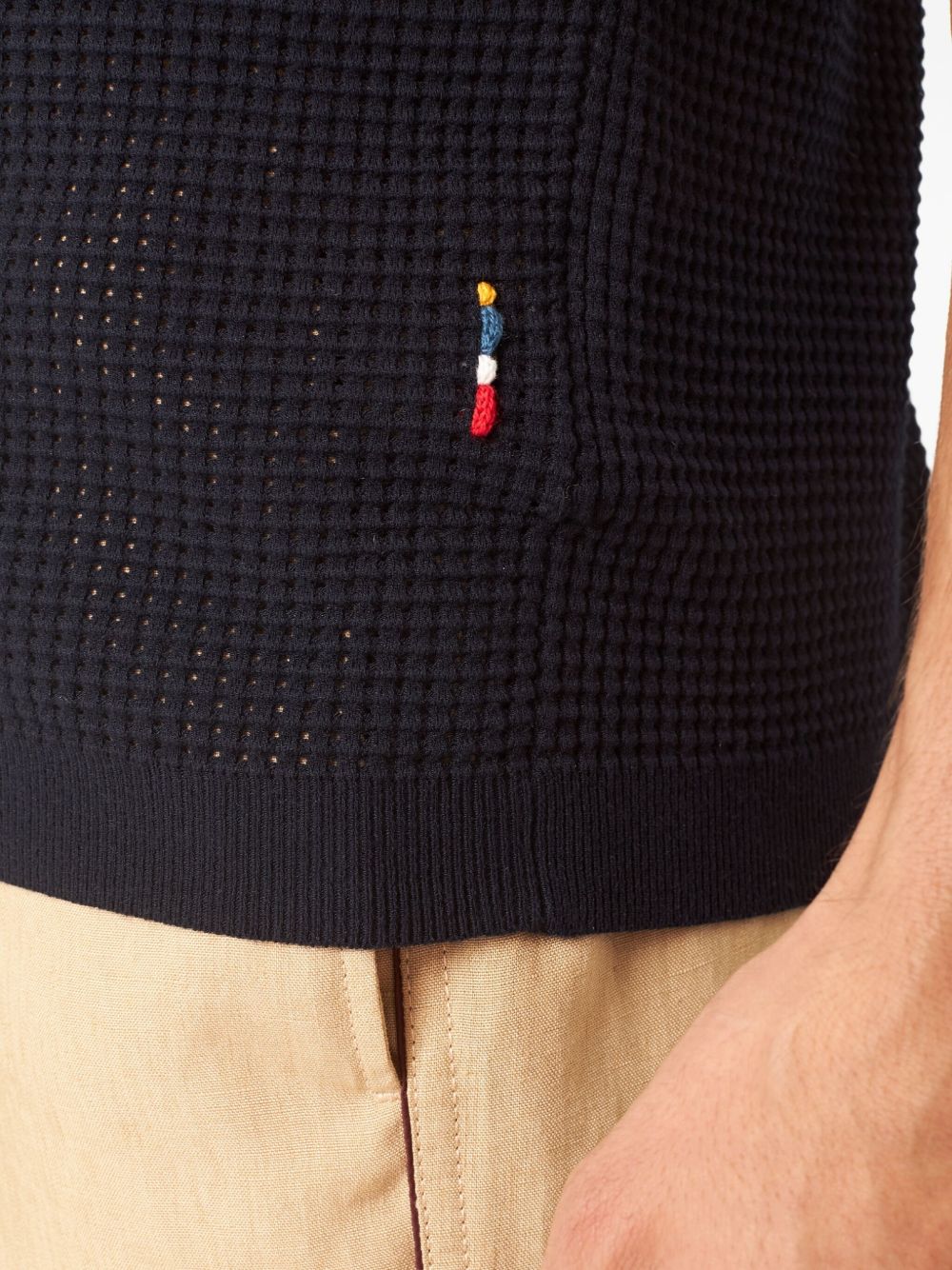 V-neck polo shirt