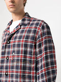 Check-Print Linen Shirt Jacket