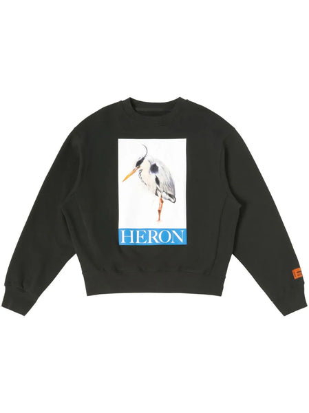 Bird-Print Crewneck Sweatshirt