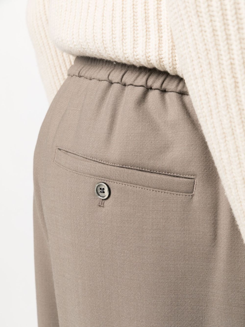 Straight-Leg Elastic-Waist Trousers