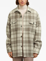 Plaid Wool Shirt Jacket